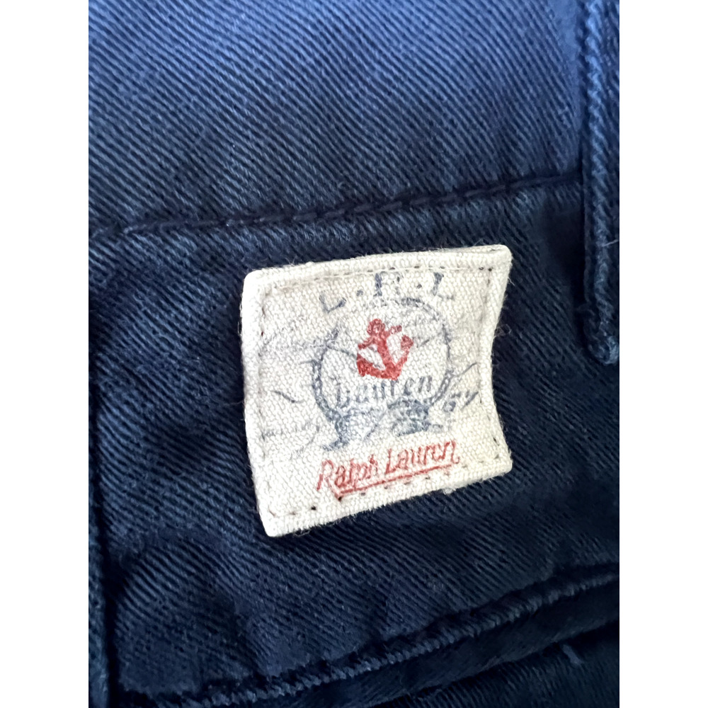 LRL Ralph Lauren Women's Navy Blue 8.5" Flat Front Shorts Size‎ 6 - Picture 3 of 7